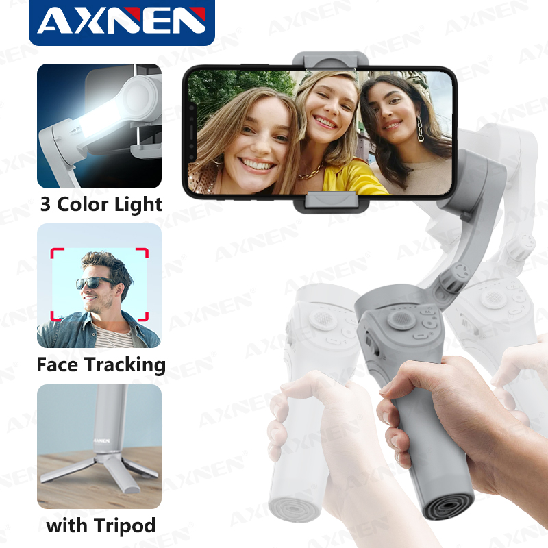 Gimbal Stabilizer For Phone 3 Axis - AXNEN HQ6 Gimbal genggam 3-sumbu, penstabil
