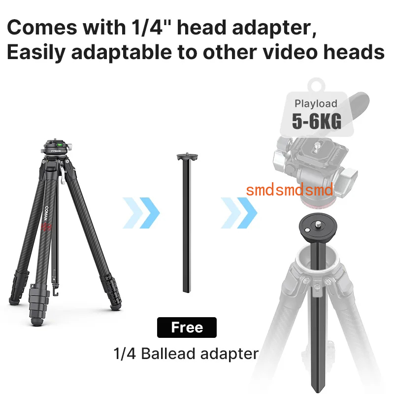 Video Head Tripod Carbon Fiber - Tripod Kamera Serat Karbon Zero F38