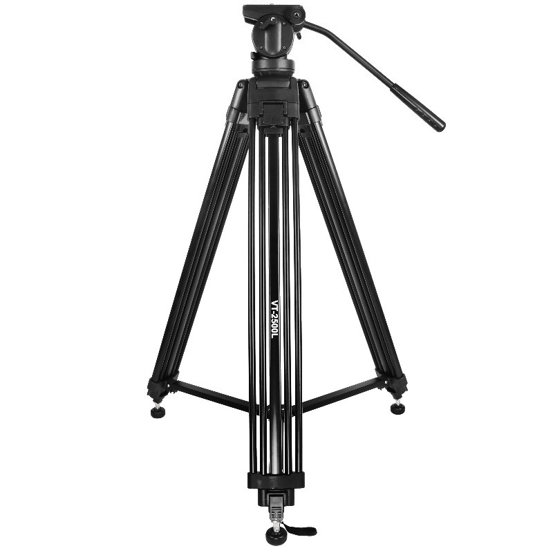 Video Tripod Fluid Head 75Mm - VT-2500L, Kit Tripod Video Aluminium Profesional