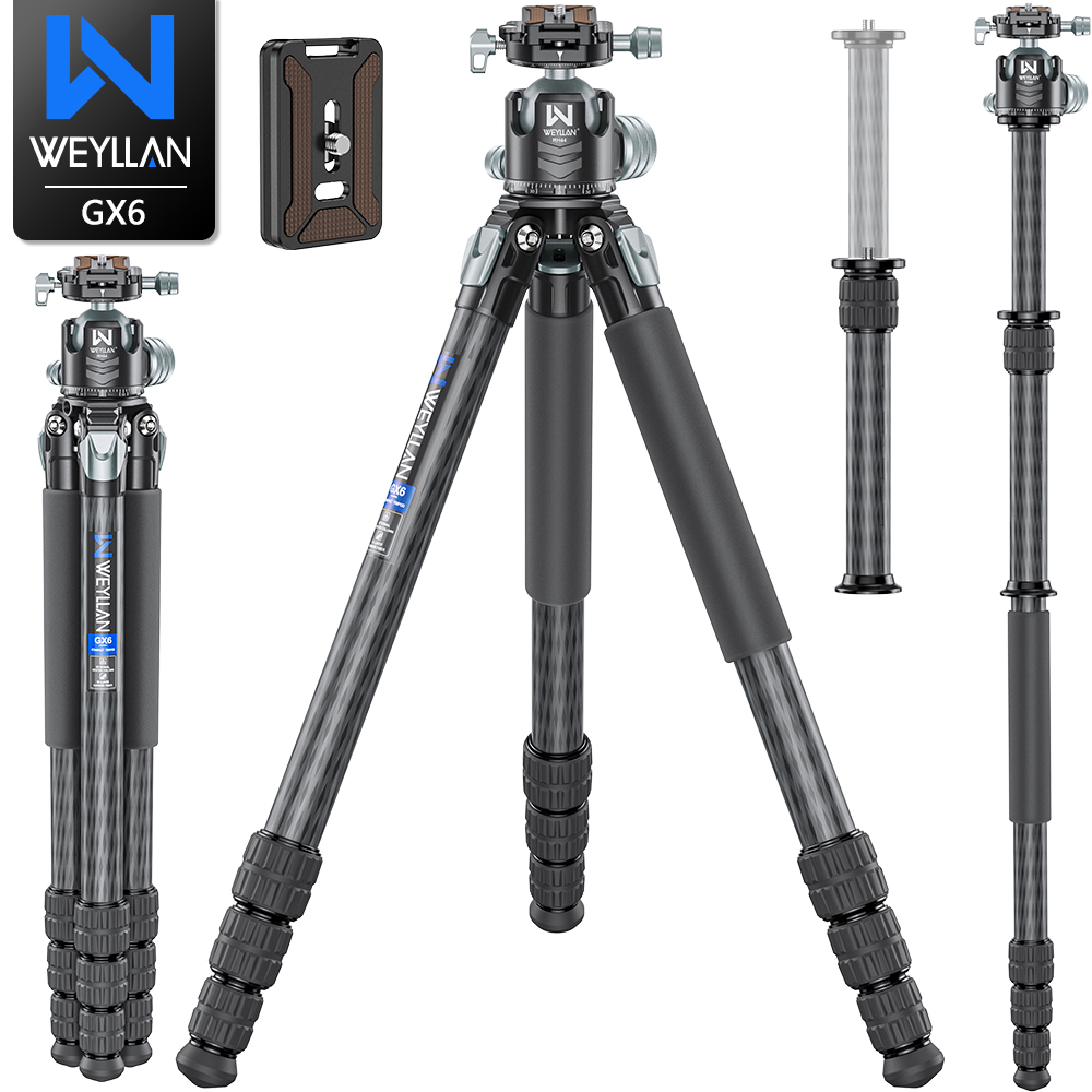 Video Head Tripod Carbon Fiber - WEYLLAN Tripod serat karbon 69 inci,