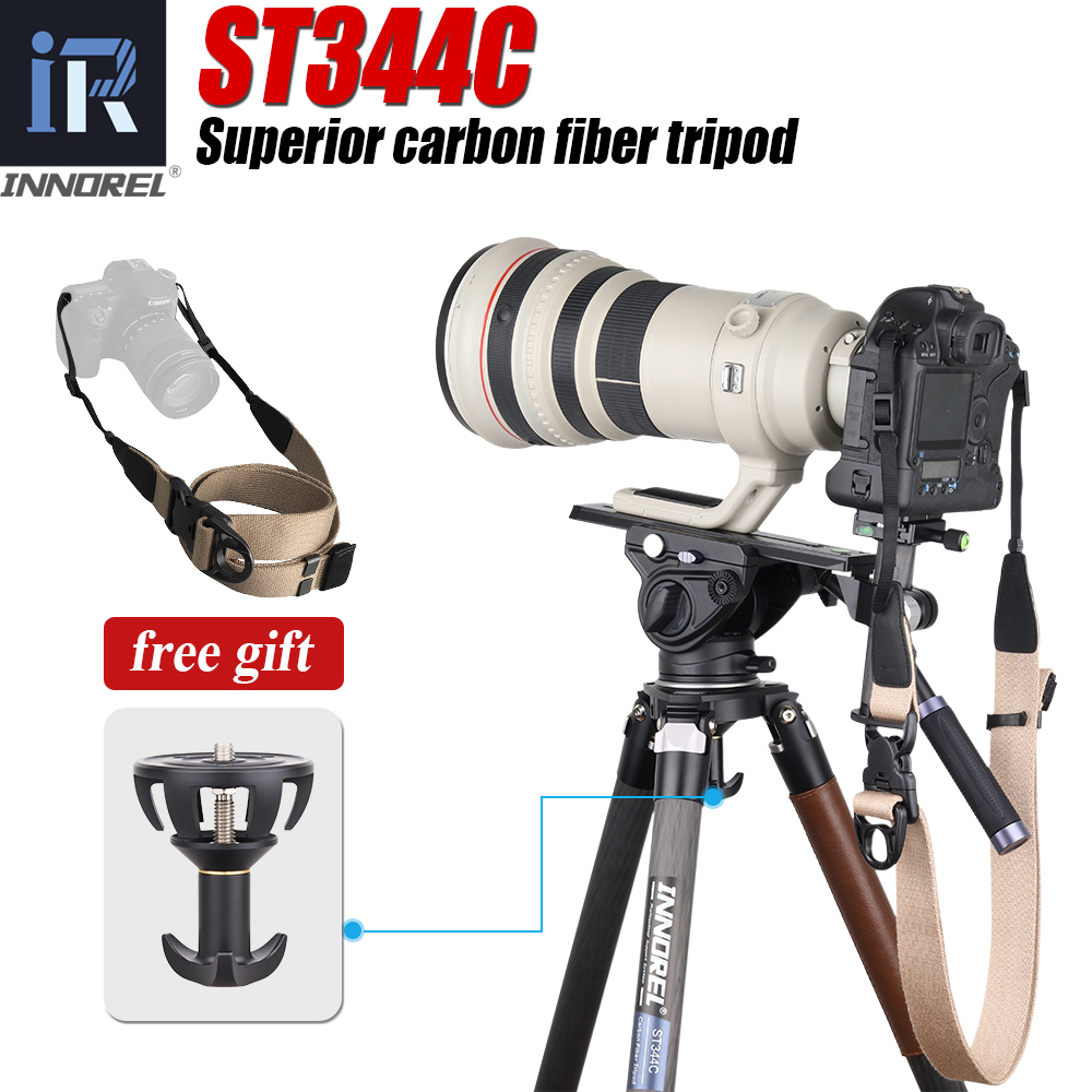 Video Tripod Fluid Head 75Mm - ST344C Serat Karbon Profesional Tripod Monopod