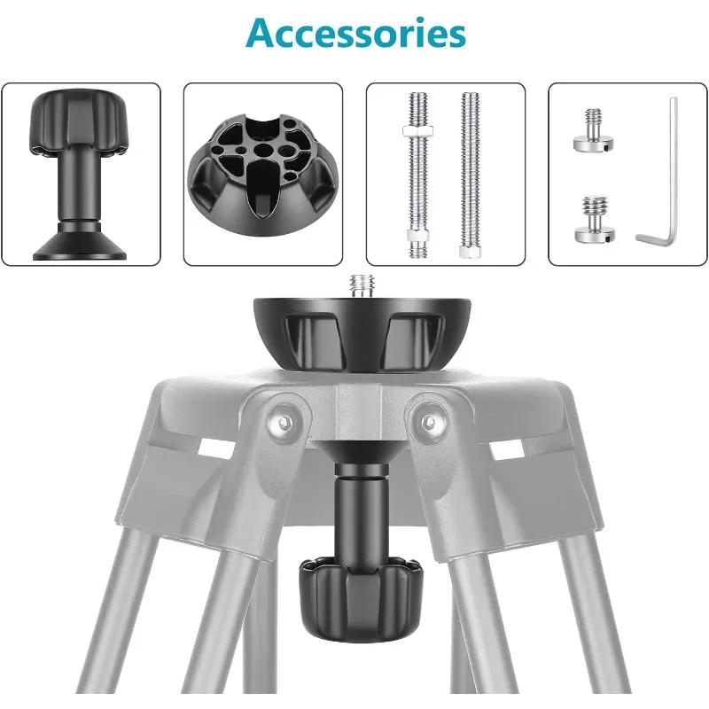 Video Tripod Fluid Head 75Mm - Adaptor Mangkuk 75mm, Adaptor Logam Setengah