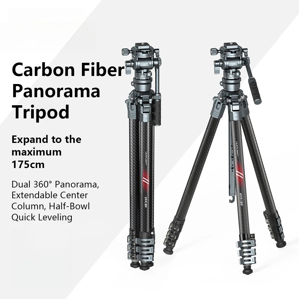 Video Head Tripod Carbon Fiber - Tripod Kamera Serat Karbon 1.75M dengan