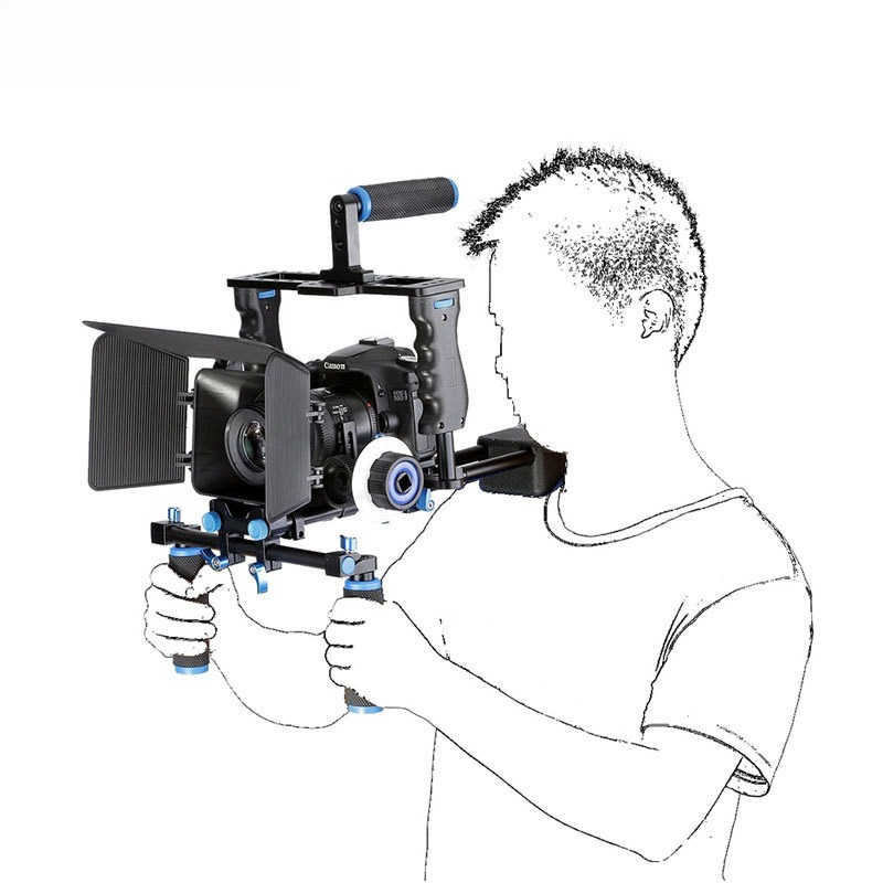 Camera Shoulder Rig Kit - Kit Penyangga Rig Bahu Kamera dengan