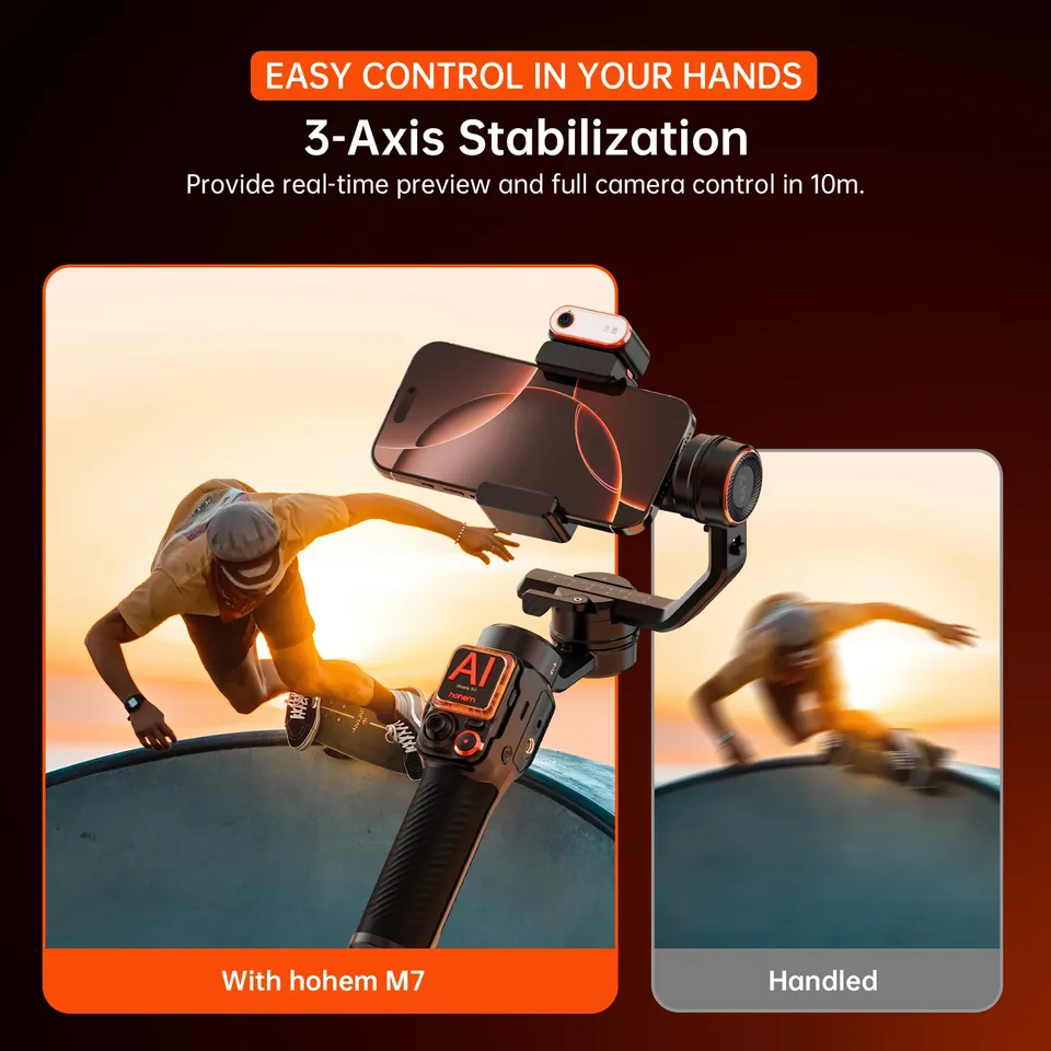 M7 2025 Gimbal Baru Penstabil  - Gimbal Stabilizer For Phone 3 Axis ulasan dan harga