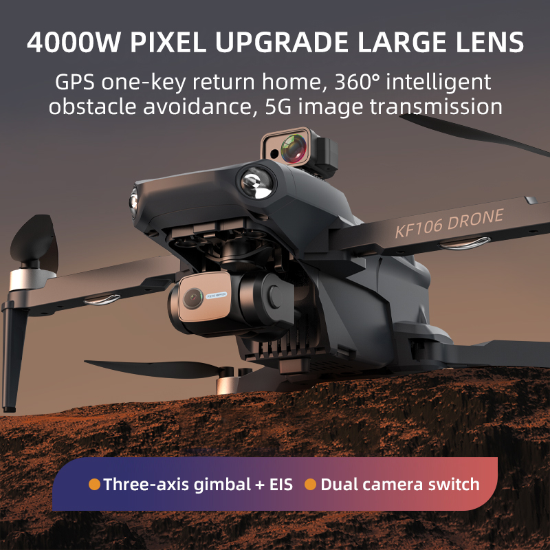 Drone KF106 Max Baru 2022 8K P - Camera Gimbal Stabilizer 3 Axis Dslr ulasan dan harga