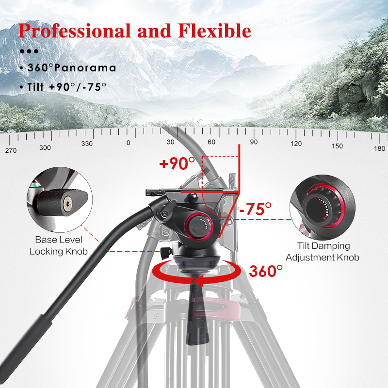 Miliboo MYT803 Kepala Video Ca - Video Tripod Fluid Head 75Mm ulasan dan harga