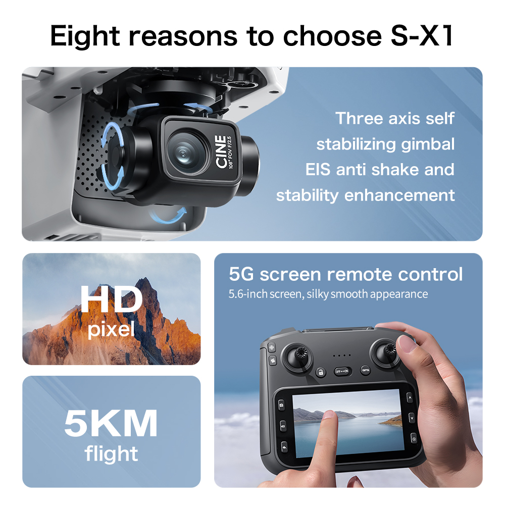 S-X1 GPS Foldable RC Quadcopte - Camera Gimbal Stabilizer 3 Axis Dslr ulasan dan harga