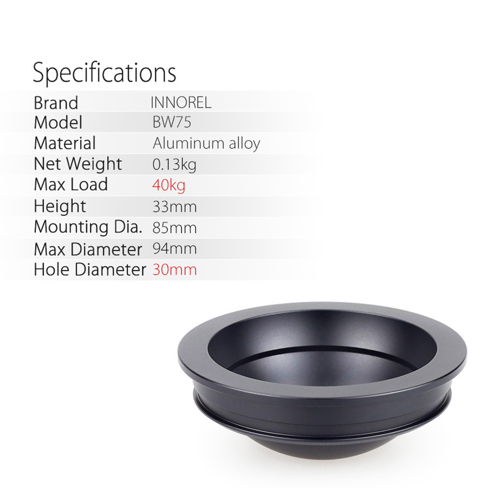 Innorel BW75 75 Mm Mangkuk unt - Video Tripod Fluid Head 75Mm ulasan dan harga