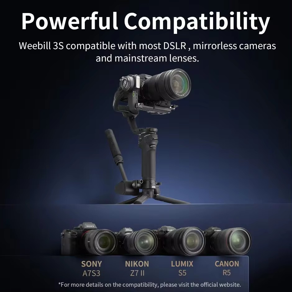 Zhiyun Weebill 3S Penstabil Gi - Camera Gimbal Stabilizer 3 Axis Dslr ulasan dan harga