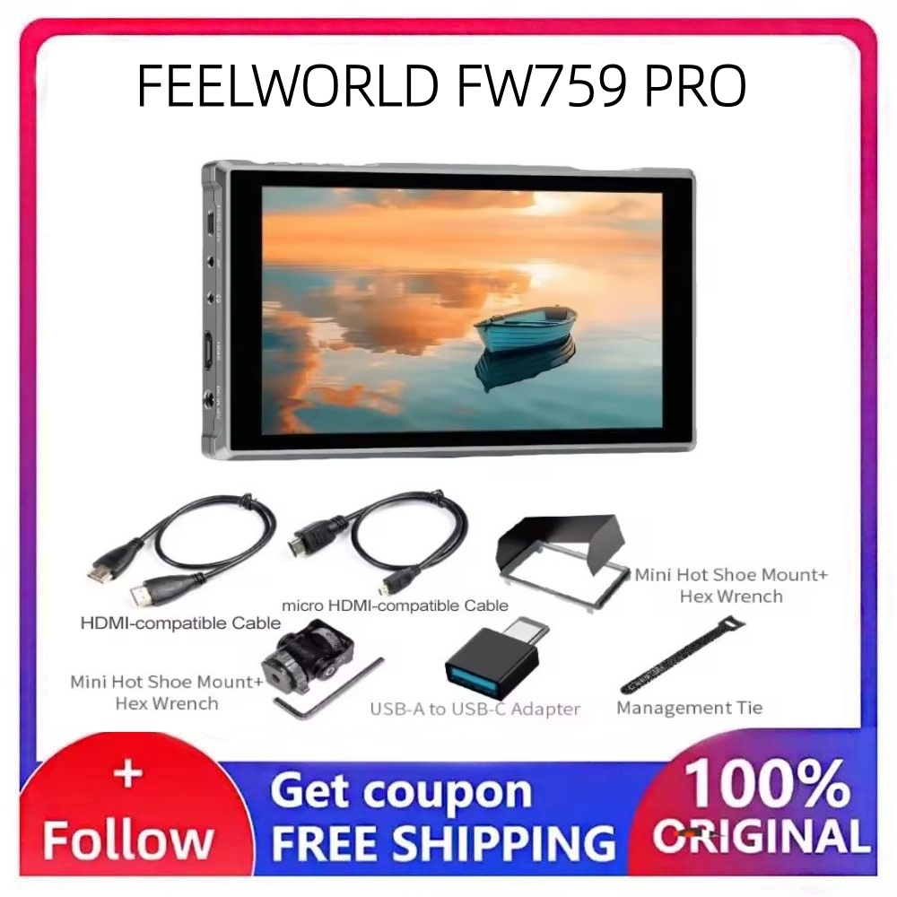 FEELWORLD FW759 PRO Monitor Ka - Camera Monitor 7 Inch Hdmi 4K ulasan dan harga