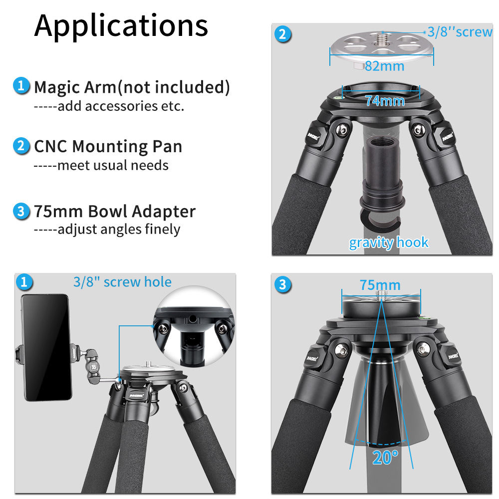 LT324C Portable 10 Lapisan Ser - Video Tripod Fluid Head 75Mm ulasan dan harga