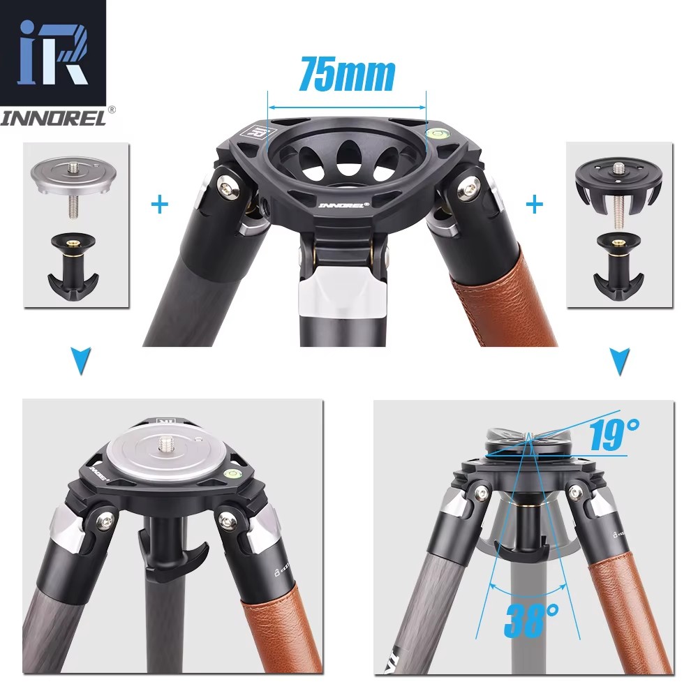 ST344C Tripod Monopod Serat Ka - Video Tripod Fluid Head 75Mm ulasan dan harga