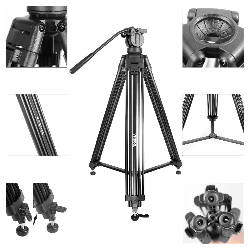 VT-2500L, Kit Tripod Video Alu - Video Tripod Fluid Head 75Mm ulasan dan harga