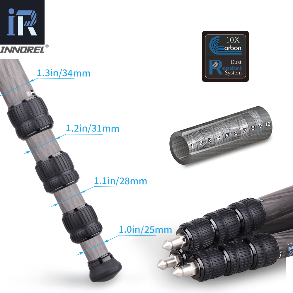ST344C Serat Karbon Profesiona - Video Tripod Fluid Head 75Mm ulasan dan harga