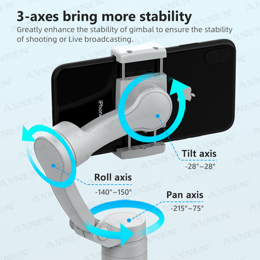AXNEN Gimbal 3-Axis Genggam de - Gimbal Stabilizer For Phone 3 Axis ulasan dan harga