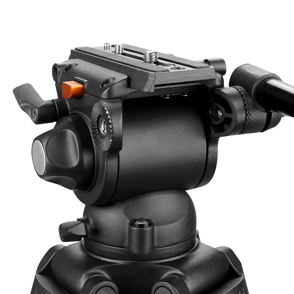 Tripod Aluminium Profesional E - Video Tripod Fluid Head 75Mm ulasan dan harga