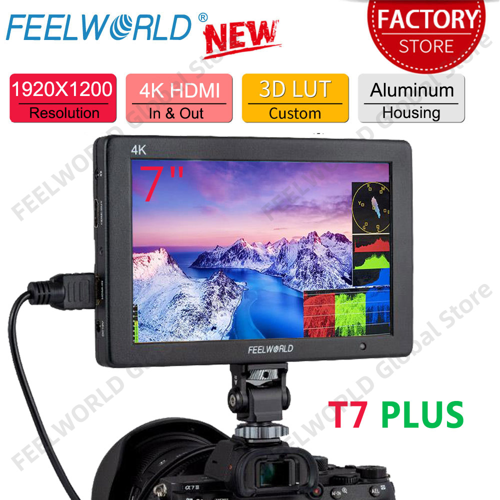 Feelworld Monitor DSLR T7 PLUS - Camera Monitor 7 Inch Hdmi 4K ulasan dan harga