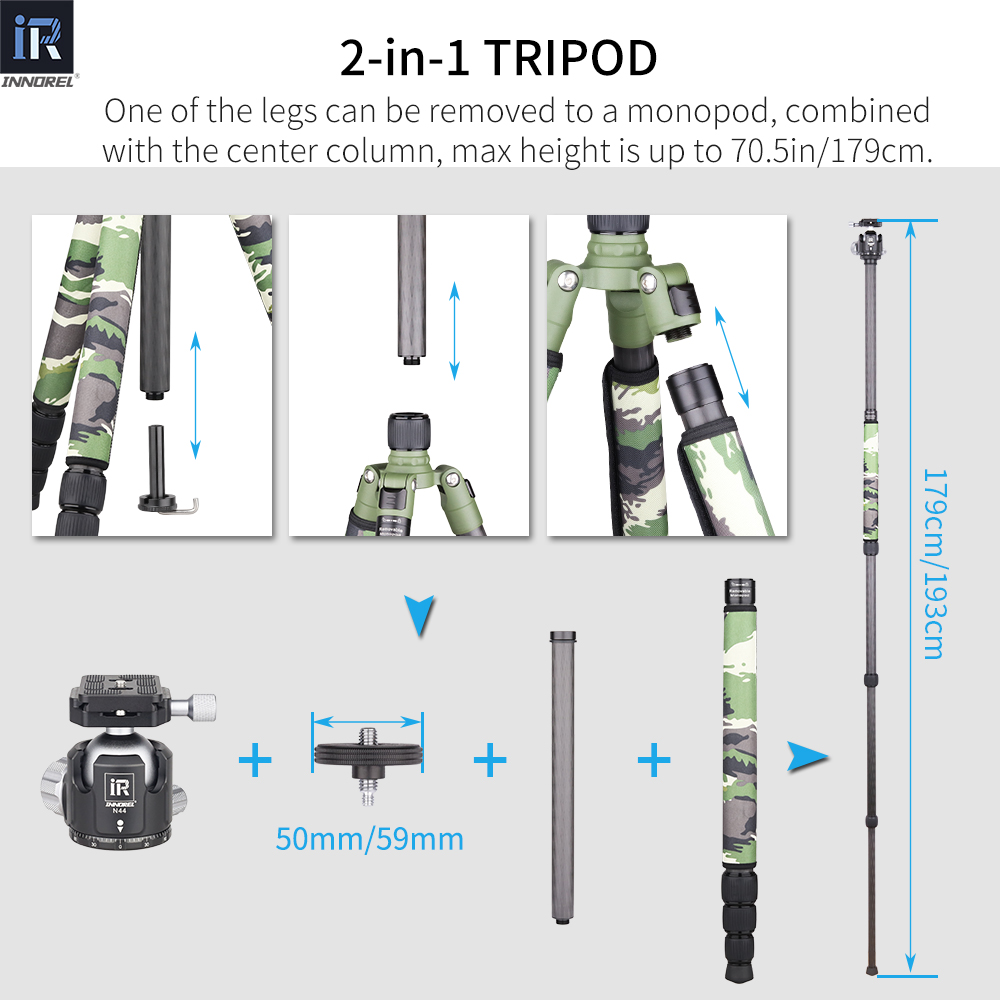 Tripod Monopod Serat Karbon Hi - Video Head Tripod Carbon Fiber ulasan dan harga