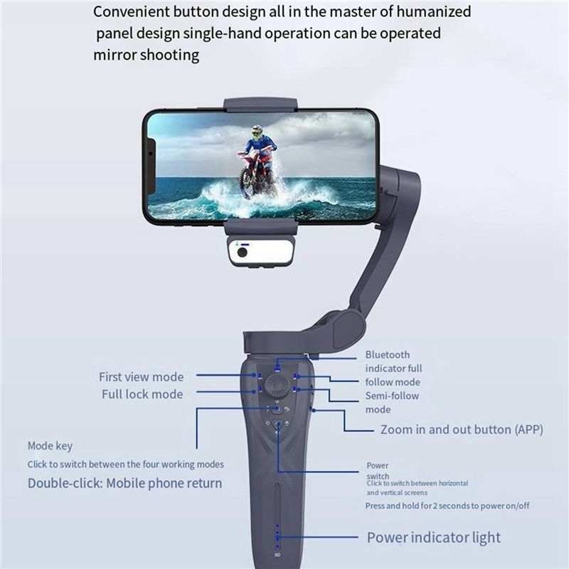 F12 Gimbal Genggam 3-Axis Pens - Gimbal Stabilizer For Phone 3 Axis ulasan dan harga
