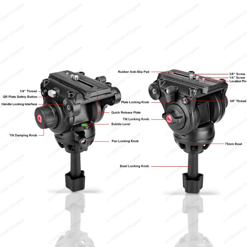 Tripod Video Heavy Duty dengan - Video Tripod Fluid Head 75Mm ulasan dan harga
