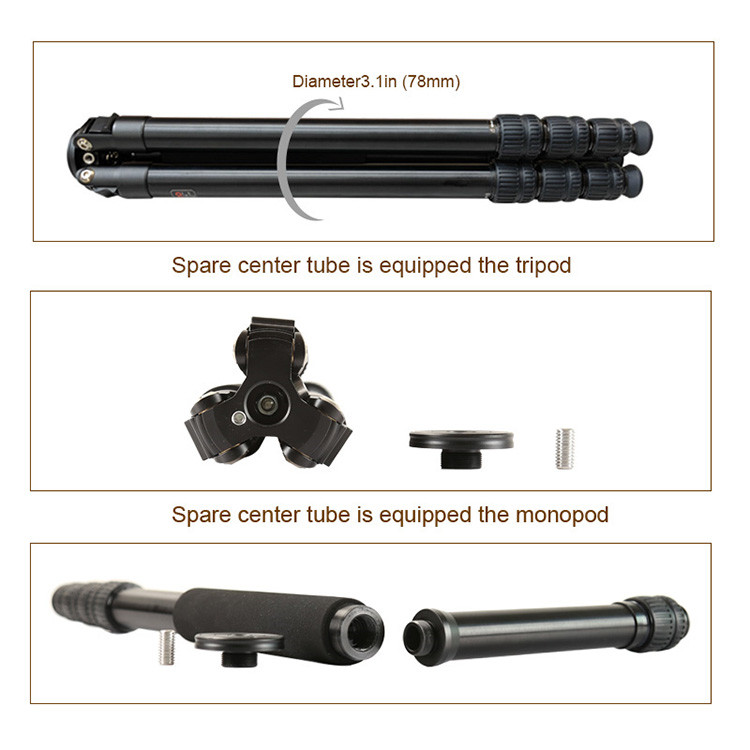 Tripod Video Serat Karbon OBO  - Video Head Tripod Carbon Fiber ulasan dan harga