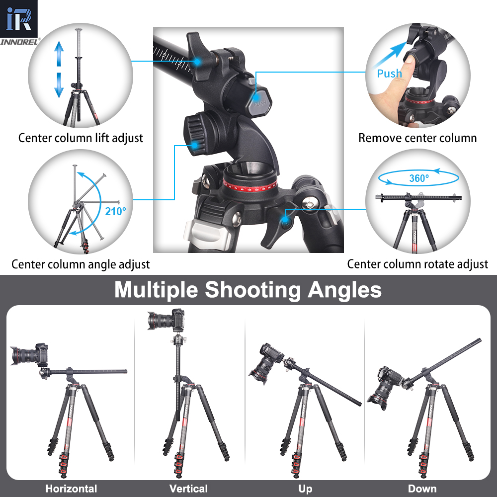 INNOREL YT284C Tripod Kamera K - Video Head Tripod Carbon Fiber ulasan dan harga