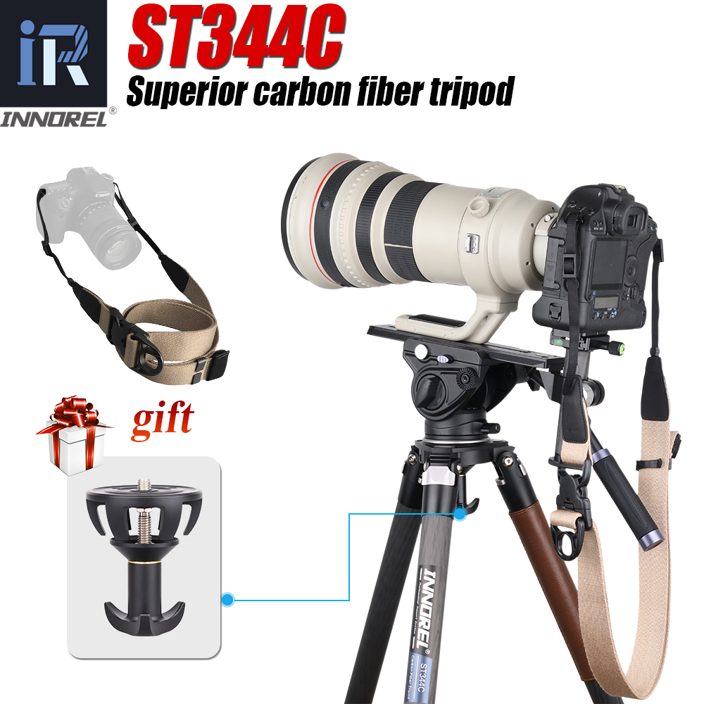 ST344C Tripod Monopod Serat Ka - Video Tripod Fluid Head 75Mm ulasan dan harga