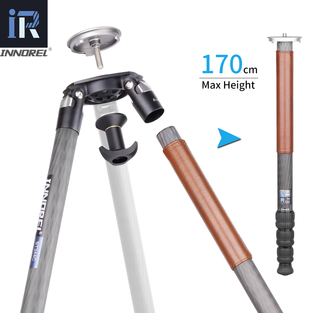 ST344C Tripod Monopod Serat Ka - Video Tripod Fluid Head 75Mm ulasan dan harga