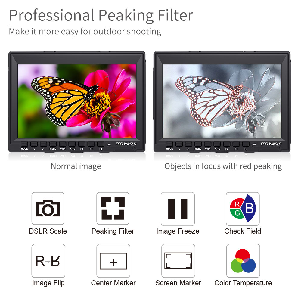 FEELWORLD FW759 Monitor Lapang - Camera Monitor 7 Inch Hdmi 4K ulasan dan harga