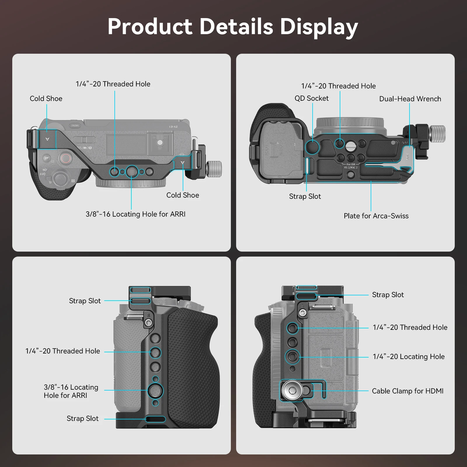 SmallRig ZV-E1 Cage Kit dengan - Camera Cage Rig Dslr ulasan dan harga